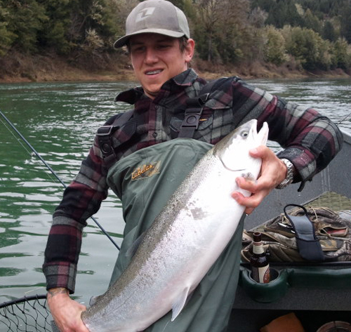 Large Umpqua River Winter Steelhead caught Feb. 13th, 2011. Congrats Kalan on a Beauty!
